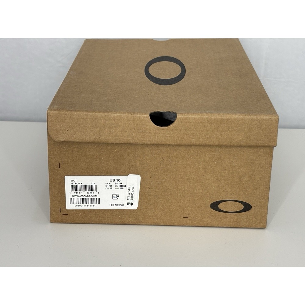 Oakley‎ Split Shoe Jet Black FOF100278 Size 10 Men's US New In Box Boat Sneaker - Picture 10 of 10